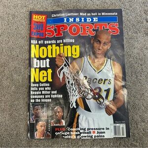 vintage "Inside Sports" magazine March 1995 Indiana Pacers star Reggie Miller